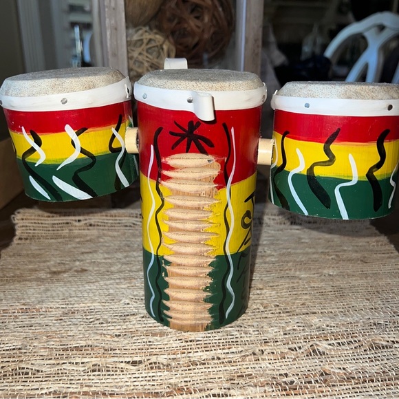 Jamaica Other Vintage Musical Instrument Bongo Drums Bamboo Jamaica